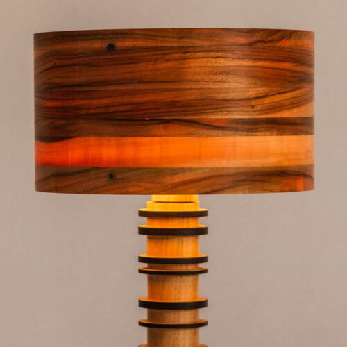 Turning (Camphor) Table Lamp Veneer