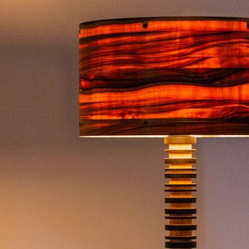 Turning (Camphor) Floor Lamp Veneer